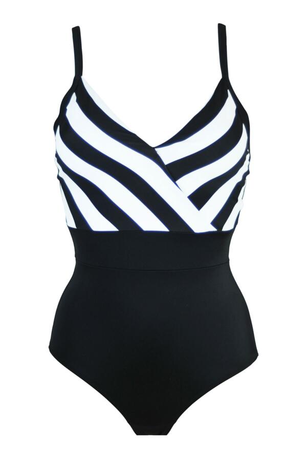 High Line V Neck Tummy Control Swimsuit