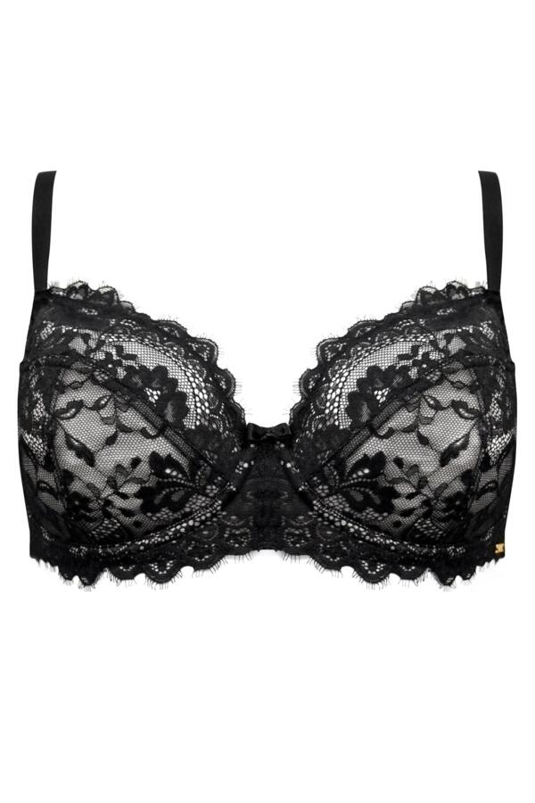 India Eyelash Lace Underwired Balconette Bra B-J