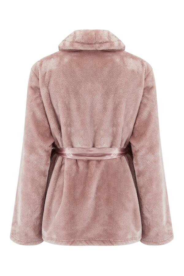 Satin Trim Dressing Gown Jacket