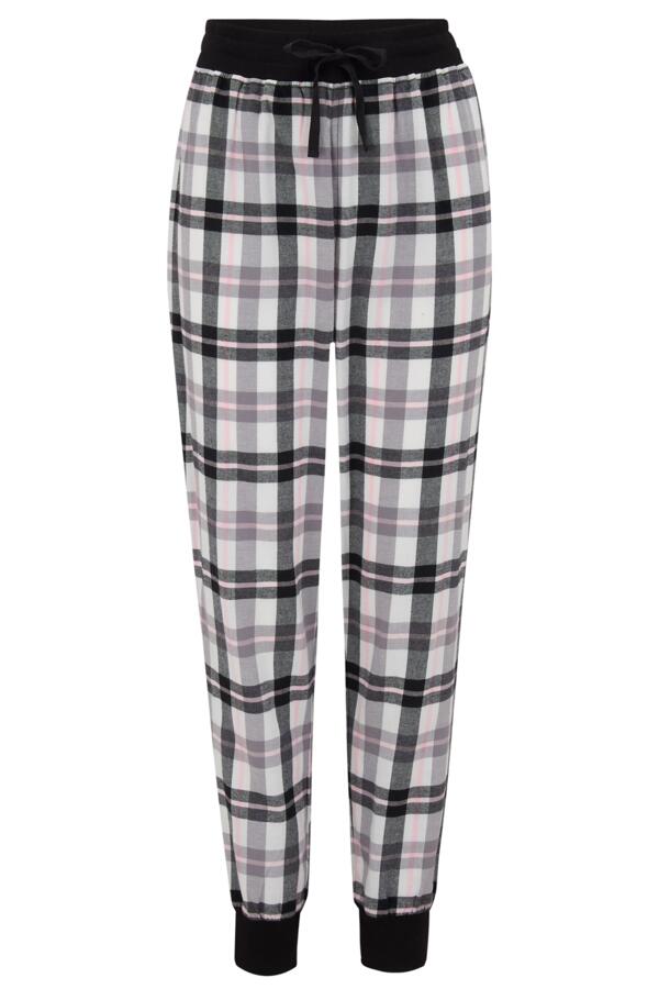 Cosy Check Trouser and Jersey T-Shirt Pyjama