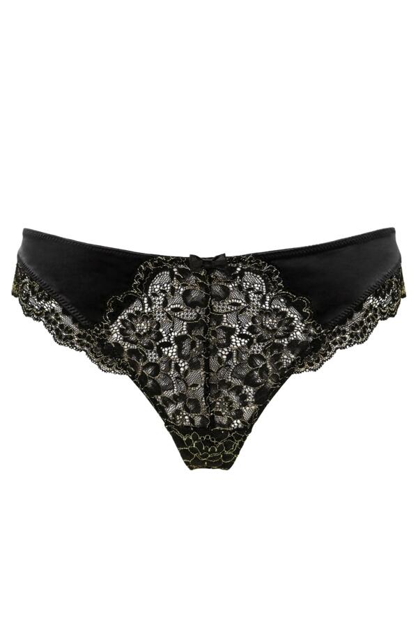 Laced in Gold Thong