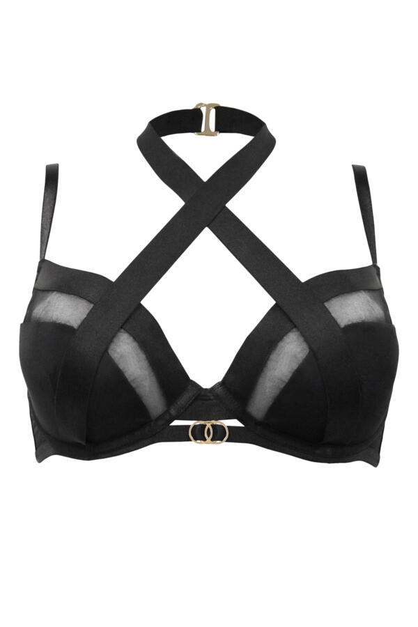 India Sheer and Opaque Double Strap Lightly Padded Bra