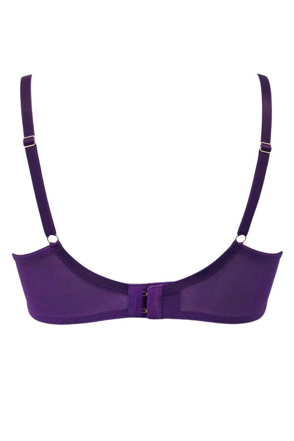 India Eyelash Lace Underwired Balconette Bra B-J