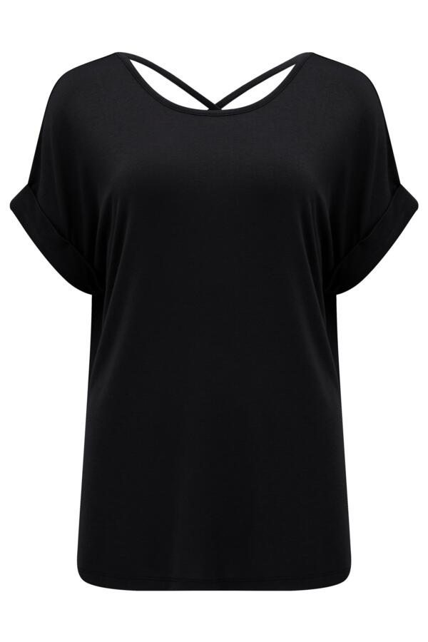 Energy Cross Back Short Sleeve Yoga Top