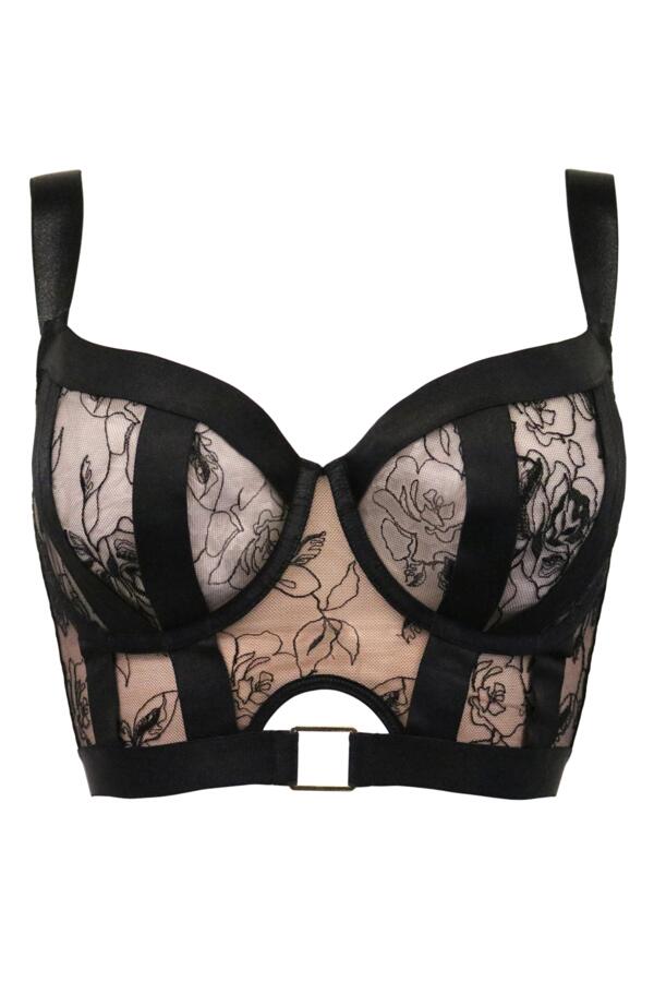India Embroidery Non Padded Underwired Bustier