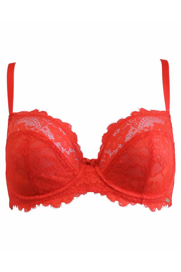 India Eyelash Lace Underwired Balconette Bra B-J