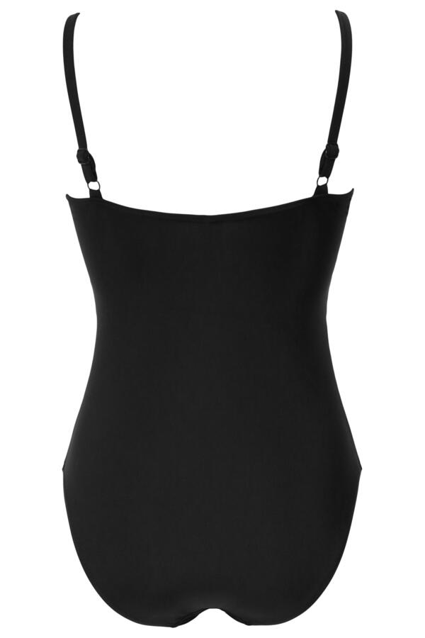 Wrap Front Belted Control Swimsuit