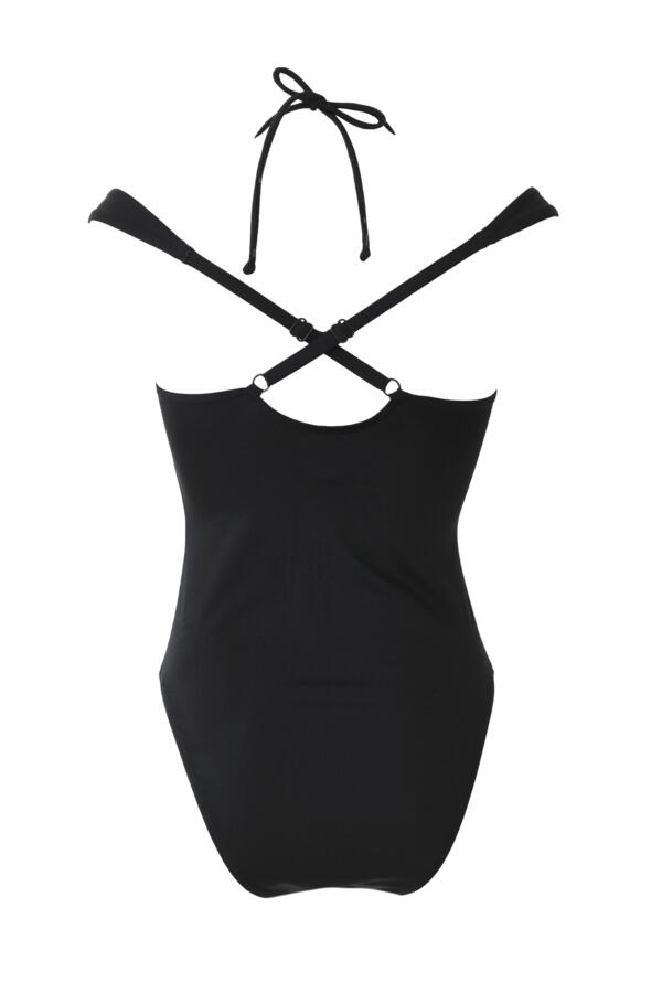 Underwired Off the Shoulder Double Strap Tummy Control Swimsuit