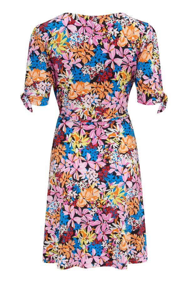 Bella Fuller Bust Slinky Stretch Tie Sleeve Tea Dress