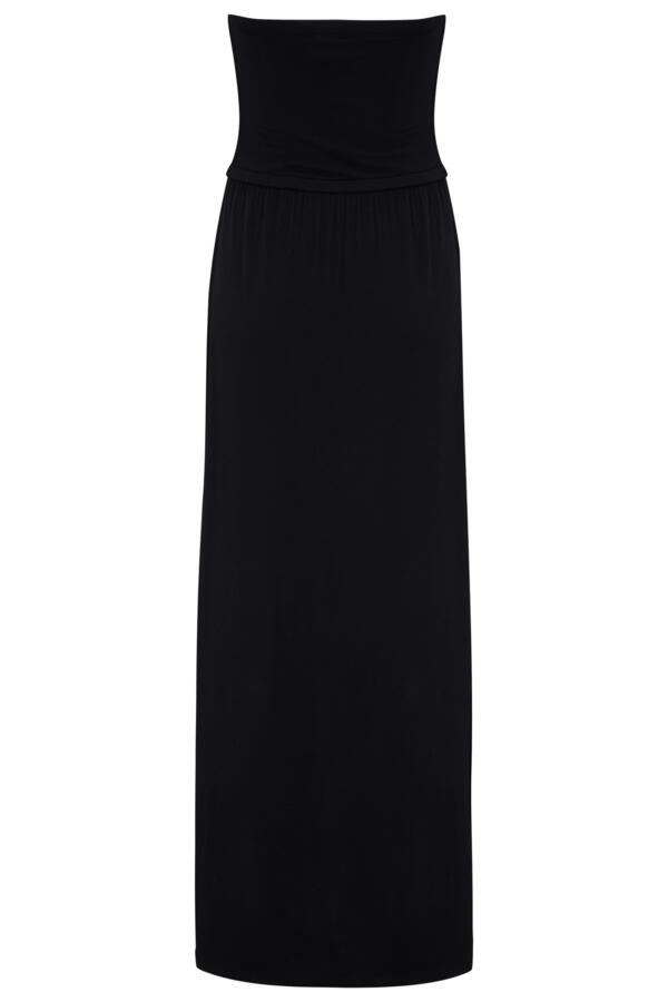 Jersey Strapless Side Split Multiway Maxi Beach Dress
