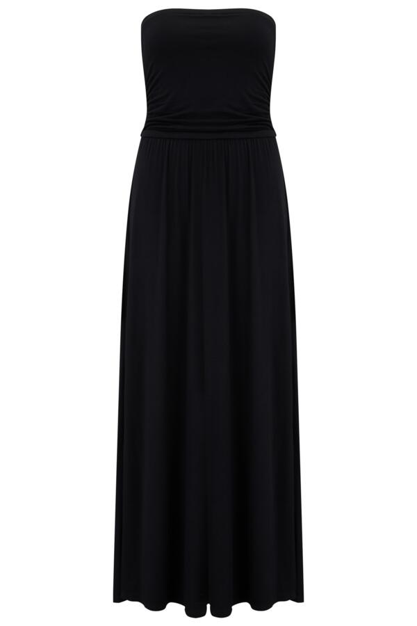 Jersey Strapless Side Split Multiway Maxi Beach Dress