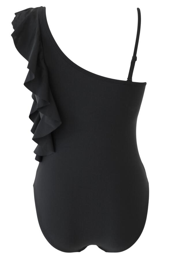 Frill One Shoulder Control Swimsuit