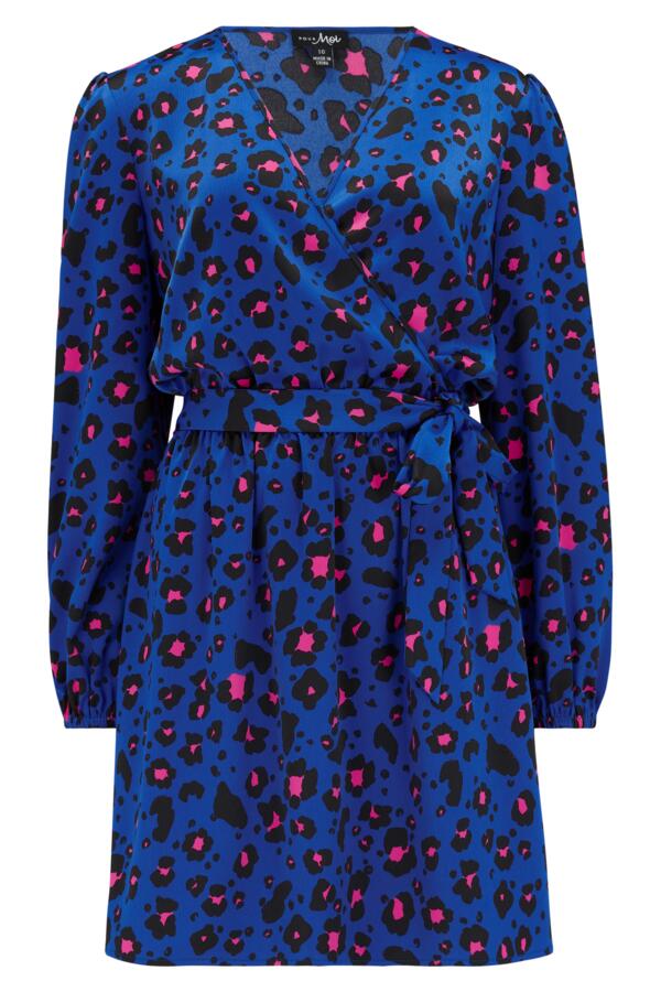 Millie Faux Wrap Woven Satin Dress
