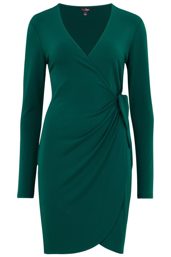 Bryony Fuller Bust Slinky Jersey Wrap Mini Dress