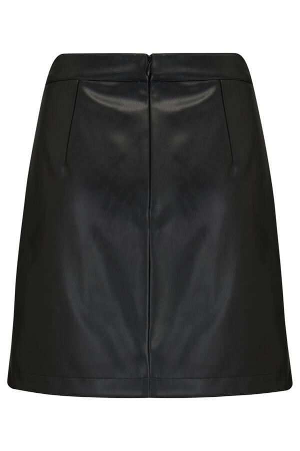Ella Faux Leather Zip Front Mini Skirt