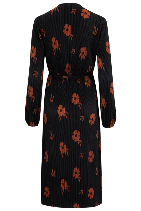 Jada Fuller Bust Plisse Long Sleeve Wrap Midi Dress