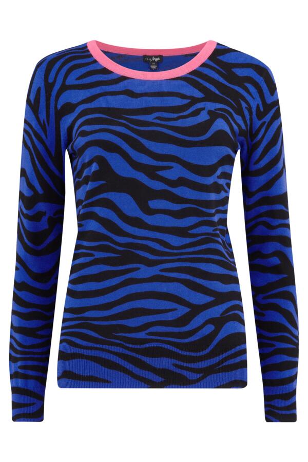 Riley Zebra Print Knit Jumper