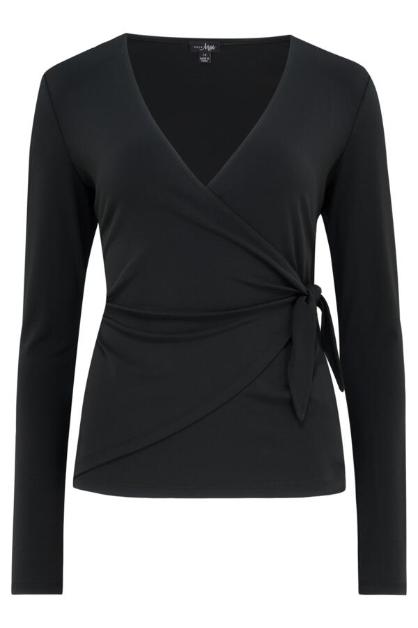 Bryony Fuller Bust Slinky Jersey Long Sleeve Wrap Top