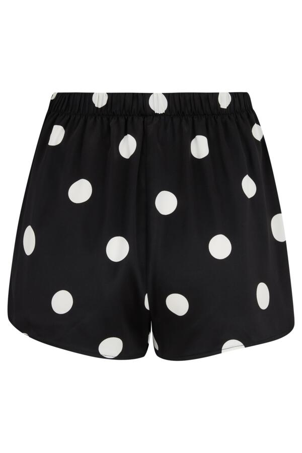 Satin Print Revere Collar Short PJ Set