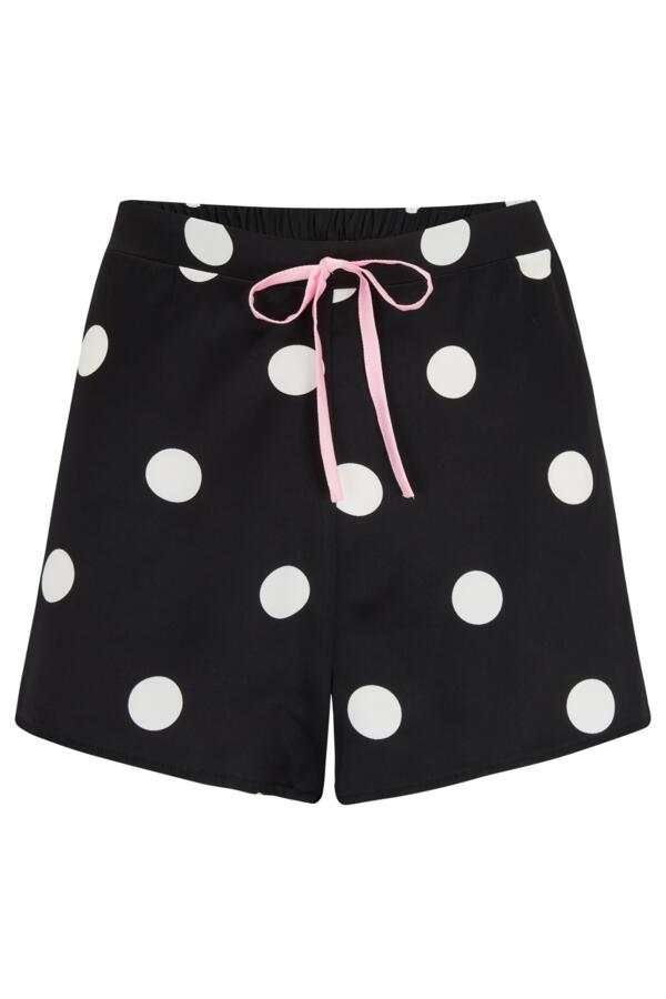 Satin Print Revere Collar Short PJ Set