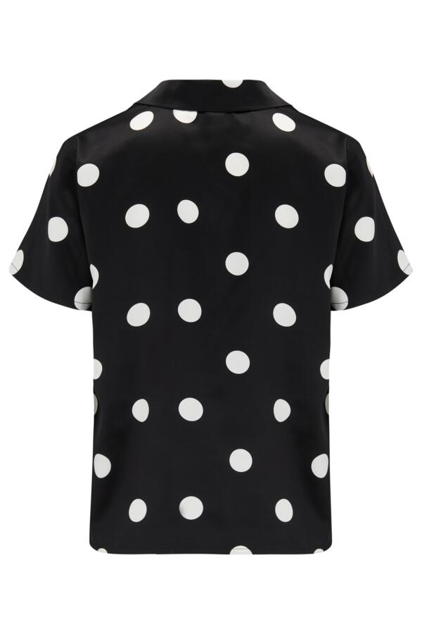 Satin Print Revere Collar Short PJ Set