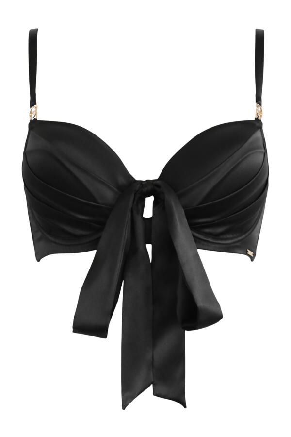 India Satin Lightly Padded Removable Bow Bra