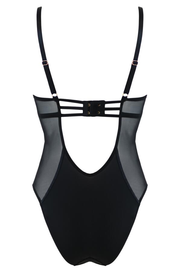 India Sheer and Opaque Underwired Plunge Body