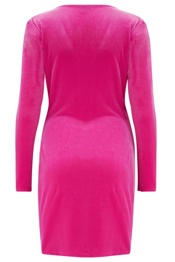 Suki Stretch Velvet Wrap Bodycon Dress