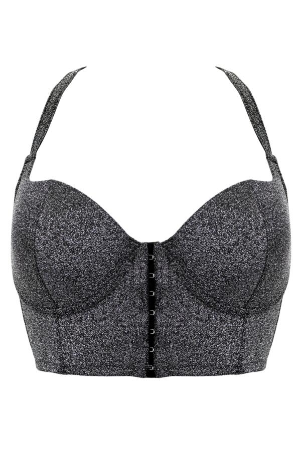 All That Glitters Lightly Padded Front Fastening Longline Bra