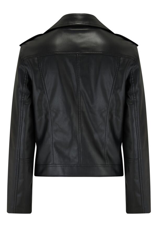 Michelle Faux Leather Biker Jacket
