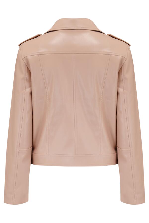 Michelle Faux Leather Biker Jacket