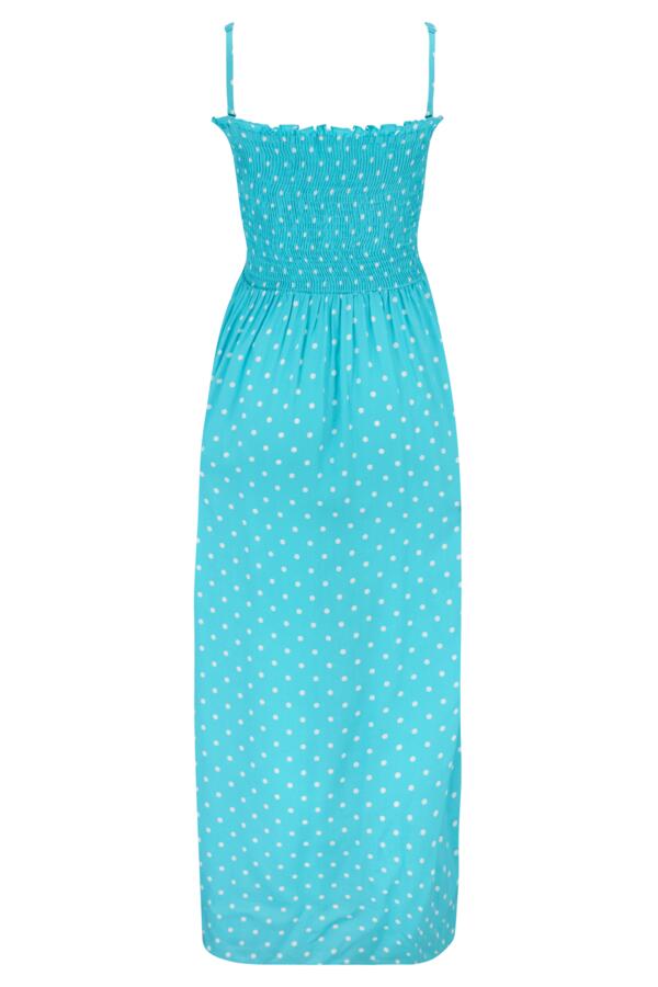 Strapless Shirred Bandeau Maxi Beach Dress