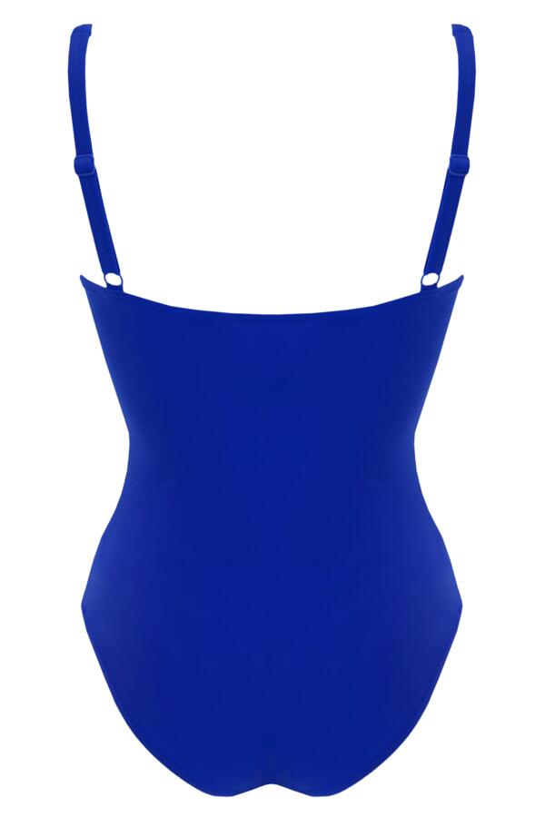 Frill Lace Up Tummy Control Swimsuit
