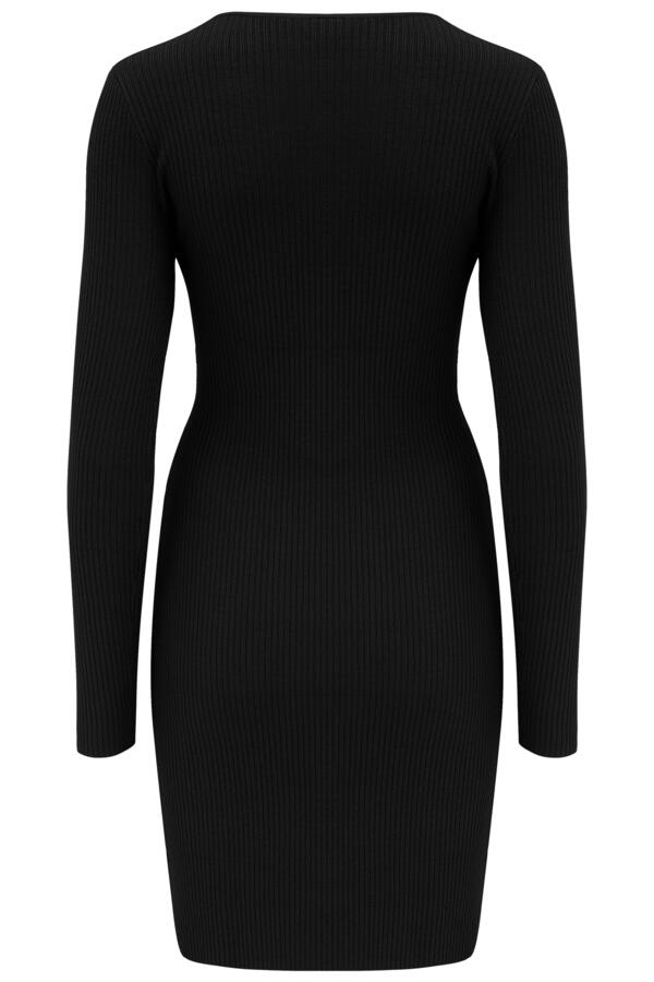 Layla Rib Knit V-Neck Bodycon Mini Dress