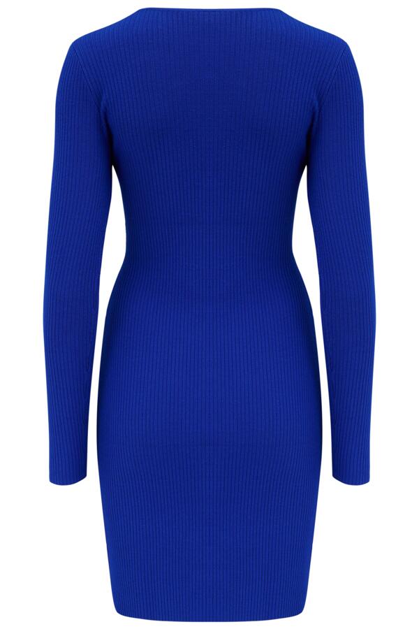 Layla Rib Knit V-Neck Bodycon Mini Dress