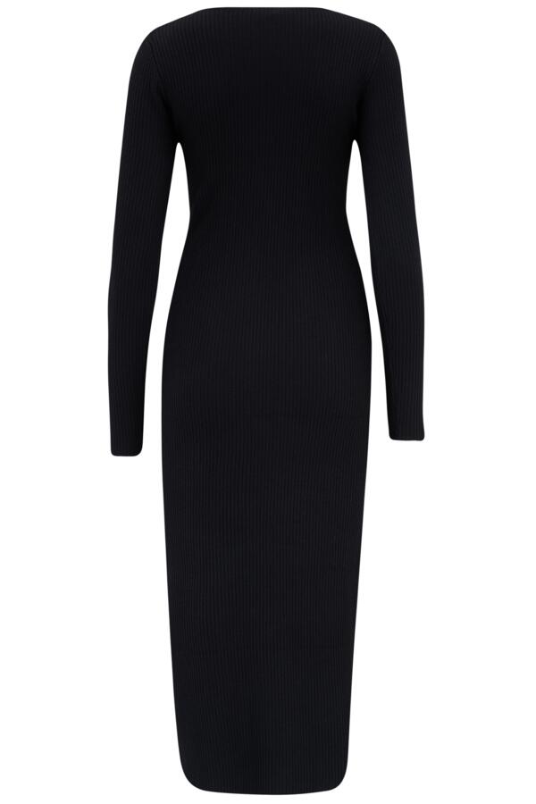 Layla Rib Knit V-Neck Bodycon Midi Dress