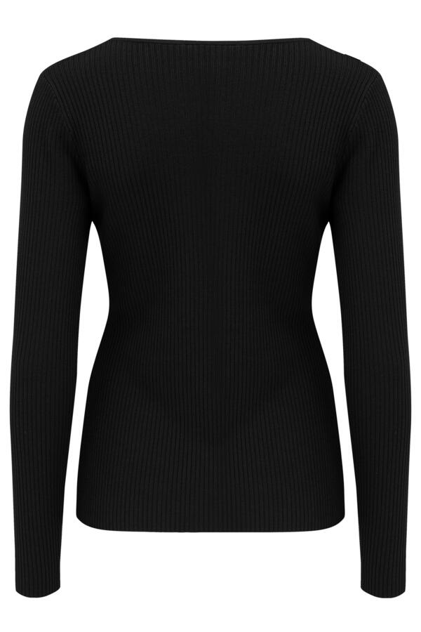 Layla Rib Knit V-Neck Long Sleeve Top