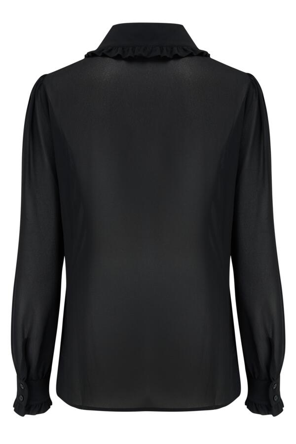 Nico Fuller Bust Frill Detail Chiffon Shirt