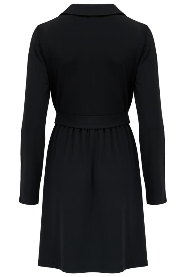 Bria Belted Slinky Stretch Dress