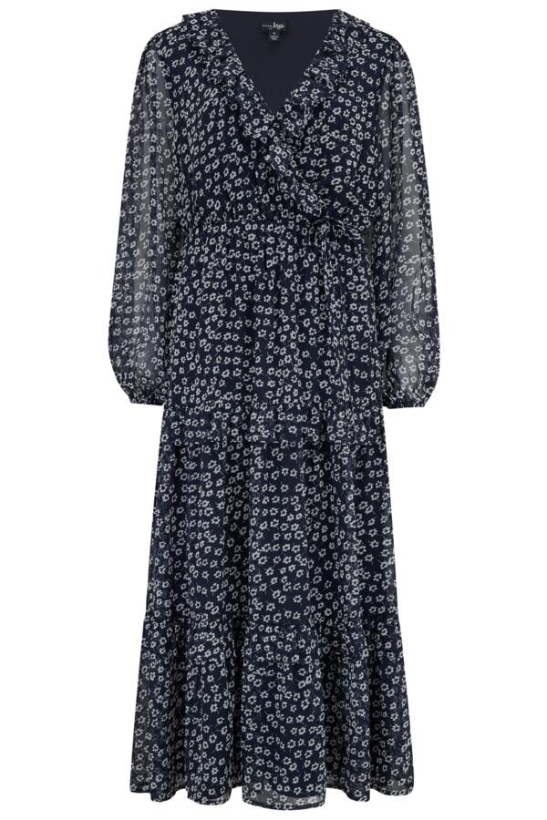 Lily Fuller Bust Chiffon Frill Midaxi Dress