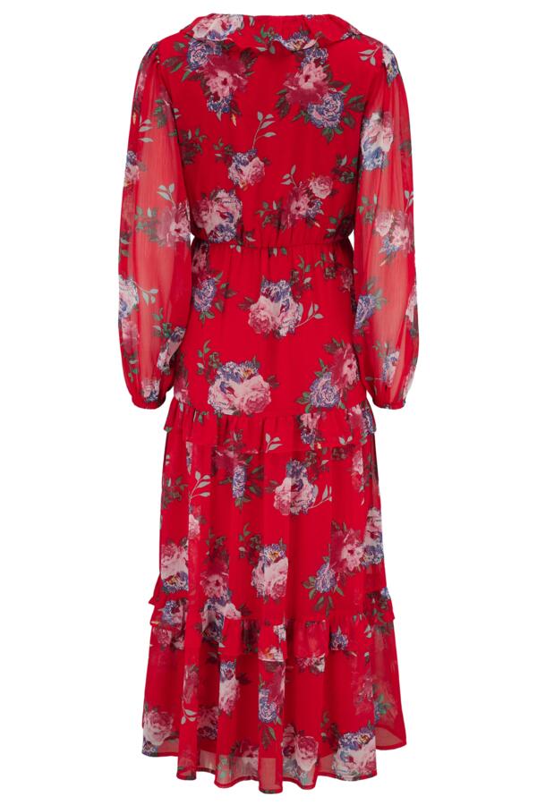 Lily Fuller Bust Chiffon Frill Midaxi Dress