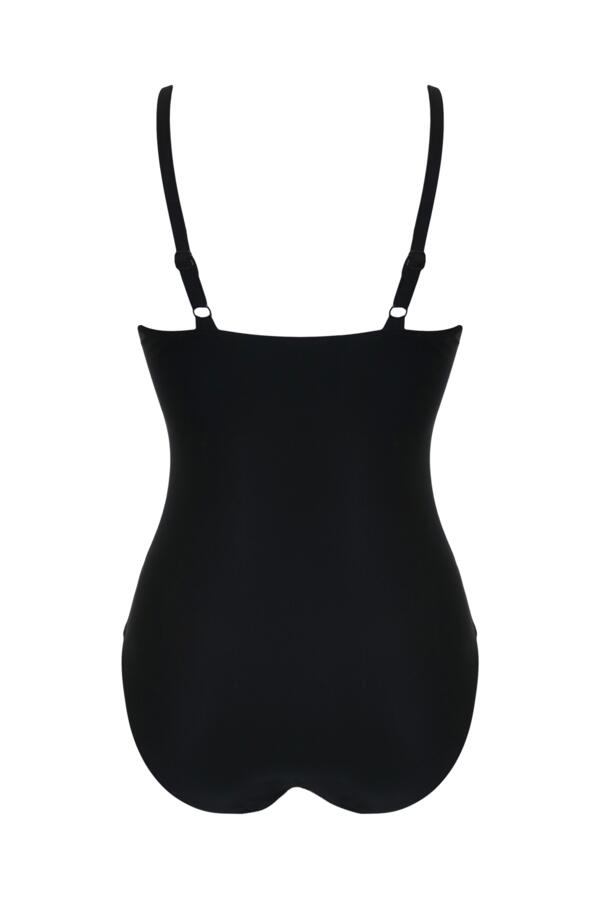Mesh Ladder Detail Tummy Control Swimsuit