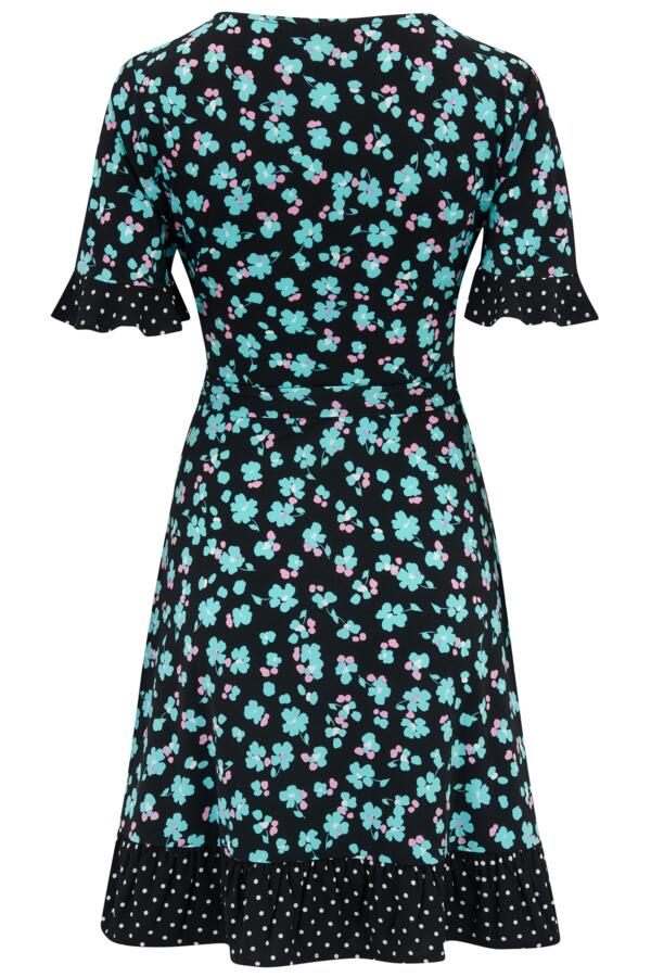 Birdie Fuller Bust Frill Detail Slinky Stretch Dress