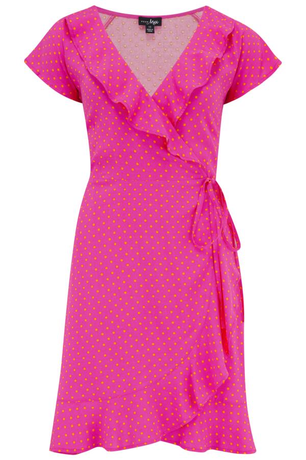 Woven Frill Wrap Dress