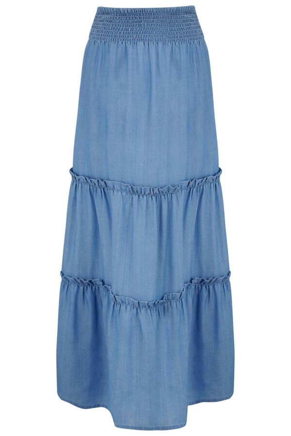 Tahlia Tiered Woven Maxi Skirt