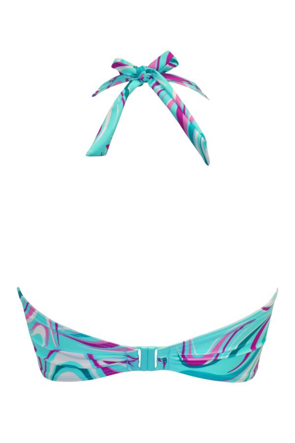 Carnival Non-Wired Longline Removable Cup Halter Bikini Top