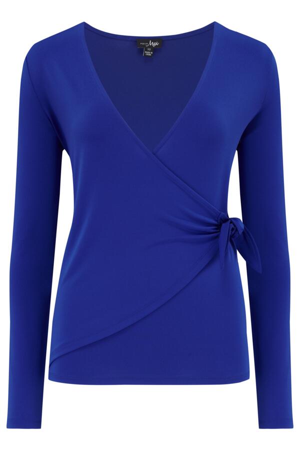 Bryony Fuller Bust Slinky Jersey Long Sleeve Wrap Top