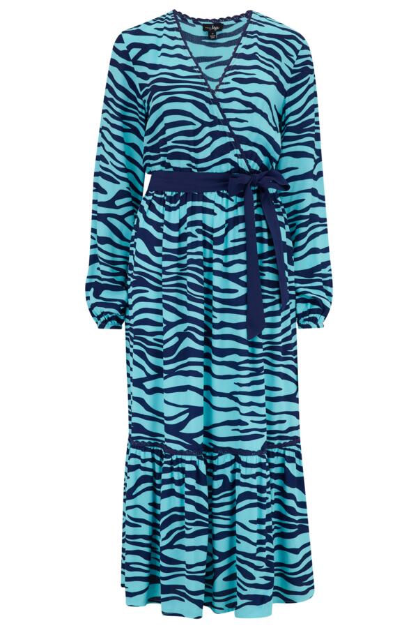 Amara Fuller Bust Wrap Front Tiered Woven Midi Dress