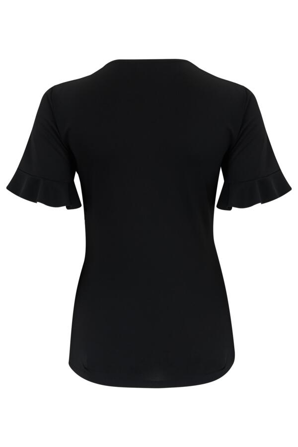 Bryony Fuller Bust Slinky Stretch Short Sleeve Wrap Top