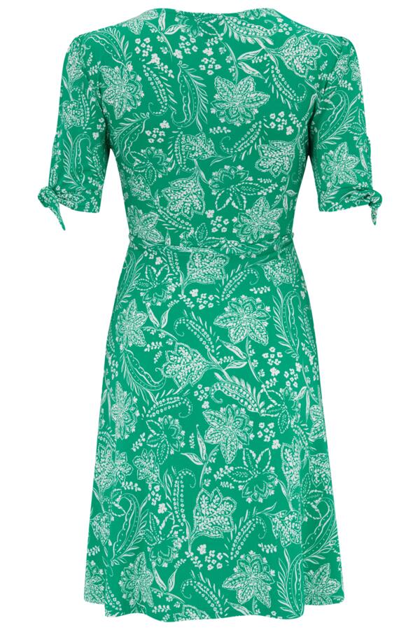 Bella Fuller Bust Slinky Stretch Tie Sleeve Tea Dress